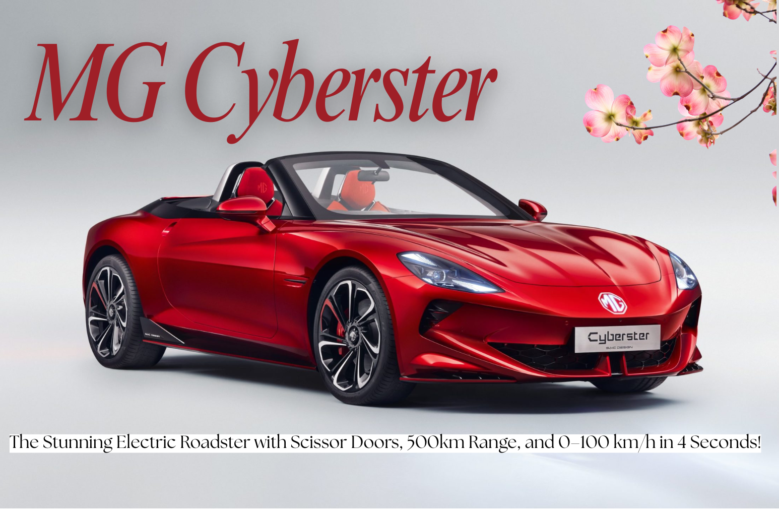 MG Cyberster Unleashed: The Stunning Electric Roadster with Scissor Doors, 500km Range, and 0–100 km/h in 4 Seconds!
